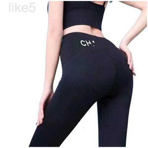 Kvinnors leggings designer elastisk midja tunika bodycon brev tryck yoga sport leggings byxor smlxl agm1