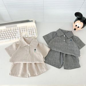 5485C Baby Clothing Set Summer Simple Fashion Boys Set Plain SHORT SLEVESSHORT SLEEVES 0-3Y BARN Tvådelat Set 240513