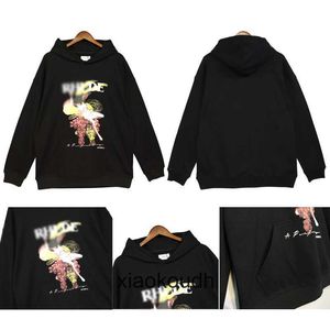 rhudeハイエンドデザイナーハイグレープフィギュア絵画のためのハイエンドデザイナーパーカー男性と女性のためのプリントパーカーハイストリートパーカートレンド1：1のオリジナルラベル