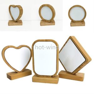 Двойная сублимация основание EE с DIY Blank Photo Sided Wroud Rame Heart Bamboos Rames Магнетизм картинка