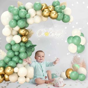 Partyballons Retro Bean Green Ballon Garland Erz Kit Geburtstag Party Dekor Kinder Hochzeits Geburtstagsfeier Babyparty Latex Ballon