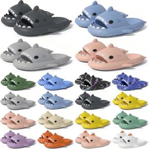 2024 Top Summer Home Women Shark Slippers Anti-skid EVA Beach shoes Solid Color Couple Parents sandal Outdoor Cool Indoor Household Funny Shark Slippers Shoes