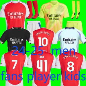 24 25 Maglie da calcio Saka G. Jesus Odegaard Rice Havertz Gunners Smith Rowe Nketiah Zinchenko Saliba Trossard Shirt Football Kit Kit Kit 16-4xl