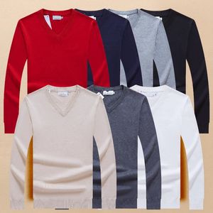 men high-quality embroidery V-neck Pullover Sweater Cashmere Sweatshirts Warm Sweaters Quality women Slim Knit Sweaters Jumpers Cotton sweatshir