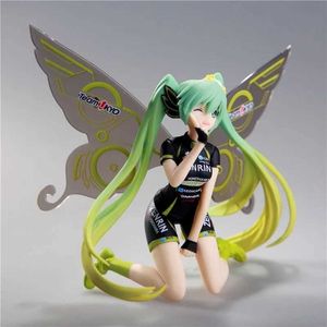 Action Toy Figures Anime Virtual Singer Butterfly Wings Figure Beautiful Girl Figurines Sitting Position PVC Statue Model Toys Y240516