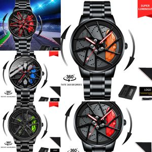 Drop Shipping Official Rim Watch High Quality Wholesale Spinng Watches Quartz Spinning Waterproof Wrist Car Wheel Watch Rotate