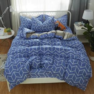 Conjuntos de roupas de cama Padrão geométrico de estilo simples 3/4pcs Conjunto de travesseiros capa de edreca de lençol urbano -vendendo têxteis domésticos