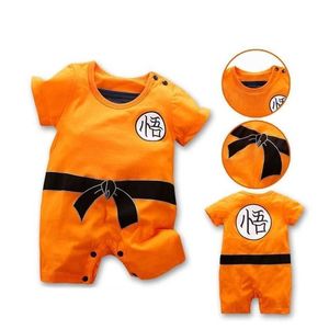 Rompers Preschool Anime Roleplaying Dragon DBZ Clothing Byboys and Girlsuit Children Demon Killer Baby Clothing新生児ジャンプスーツ018か月ol2405