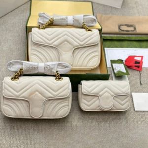 디자이너 가방 Marmont Women Luxurys Designers Bags 446744 실제 가죽 핸드백 체인 화장품 메신저 쇼핑 숄더백 토트 레이디 지갑 지갑