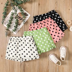 Shorts Preschool girls polka dot pattern pleated hem shorts d240516