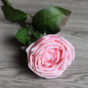 Decorative Flowers 5Pcs Feel Moisturizing Sweetheart Rose Artificial Home Decor Party Real Touch Wedding Bridal Bouquet