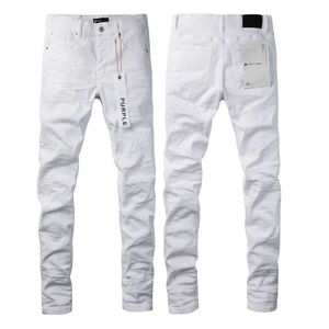 자주색 브랜드 American High Street White Jeans 9024