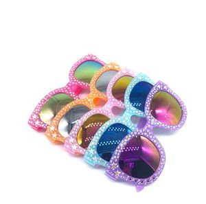 Moda Kids Óculos de sol Submolas de sinesto de diamante de diamante Criança Proteção UV Copos de praia