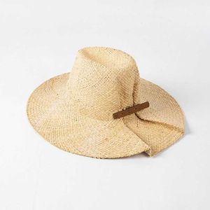 قبعات واسعة الحافة القبعات دلو 2023 جديدة رافيا موسيقى الجاز رجال القش القبعة الفاخرة مصنوعة يدويا قبعة بنما شاطئ الرجعية الصيف شمس مصمم القبعة B240516