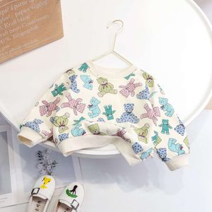 Bluza dla niemowląt 2022 Autumn Clothing for Girls Tops Niedźwiedź