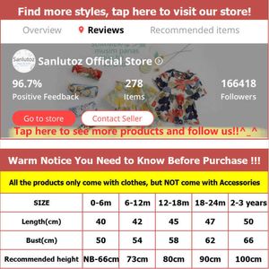 Rompers SanLutez Short Sleeved Baby Boys and Girls Summer Tight Fiting Cotton Baby Clothing Cutoon PrintingL2405L2405