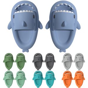 01 Mens Women Shark Summer Home Solid Color Couple Parents Outdoor Cool Indoor Household Funny Slippers GAI