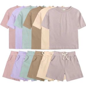 Set di abbigliamento estate bind e campo abbigliamento per bambini set di abbigliamento set ragazza a maniche corte+pantaloncini da ragazzo abbigliamento per bambini sportivo wx