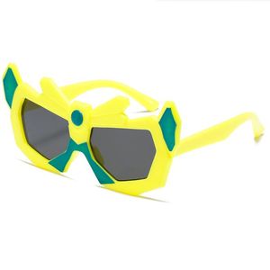 Novos desenhos animados de óculos de sol Mecha Transformers UV Proteção meninos óculos de sol exclusivos Óculos de sol meninas de moda