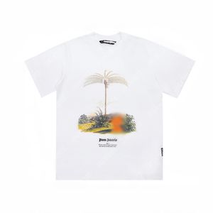 Palm 24SS Summer Letter Printing Logo Ghost Funny Face T Shirt Boyfriend Gift Loose Oversized Hip Hop Unisex Short Sleeve Lovers Style Tees Angels 2254 PUD