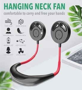 Bladeless neck fan USB Gadgets Portable Neckband Fans Hand Personal Mini Sport neckFan 3 Adjustable Speed for Sports Travel O9569698