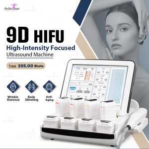 9D HIFU Skin Tightening Machine Anti Aging Face Lifting Wrinkle Finelines Removal 5 IN 1 HIFU High Intensity Ultrasound Device