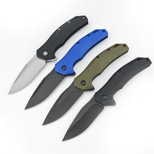 NEW KS 1645 Lateral Assisted Flipper Folding Knife Stonewashed Drop Point Plain Blade Glass-Reinforced Nylon Handles Portable Outdoor Hunting Hiking Pocket Knife