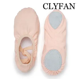 Dance Shoes CLYFAN Girls Ballet Canvas Slippers For Women Children Practise Classic Split-Sole Kids Adult Flat Dancing
