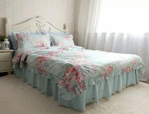 Bedding Define Luxury Pure Cotton 4pcs Princess Kit King Size Duvetcover Bed Linen Rosa e Brafos Brafos Românticos Garotas Românticas Casuramento Caso