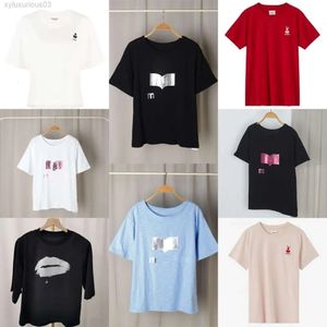 24SS Isabels Marant Women Designer Pullover T-shirt swobodny wszechstronny klasyczny druk gorący litera luźna letnia bawełniana tkanina Tabilka grube z krótkim rękawem koszulka 625