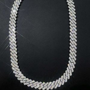 Real White Gold Solid Heavy Thick 20Inch Custom Name Clasp Diamond Cuban Chain