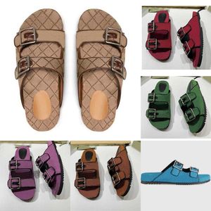 Grande tamanho 35-47 Melhor qualidade Luxurys Designer Sandals for Men Mulheres Moda Moda Brocada Floral Slides Flats Colo