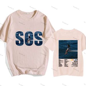 SZA SOS T-Shirt Designer T-Shirt Mode Sza SOS schwere mentale Anime T-Shirts Manga/Comic T-Shirt 100% Baumwollmänner/Frauen Tee-Shirt gedrucktes Hip Hop Cartoon T-Shirt 188