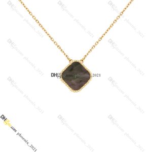 Pendant Neckor Classic Van Clover 18K Gold Necklace Jewelry Designer för kvinnor Titanium Steel Gold-Plated Fade Never Allergic Store/21621802 Nice