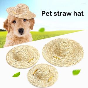 Dog Apparel Pet Handcrafted Woven Sun Hat Cat Straw Small Outdoor Accessories Hiking Products Small/Large Dogs Hats Cap