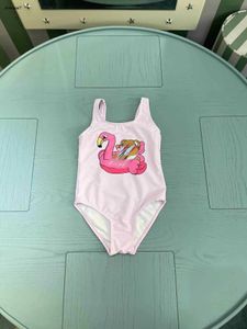 Top kids one-pieces Swimsuit lovely pink girls swimwear size 80-150 CM Summer child Beach Bikinis Designer Children Swimwears 24May