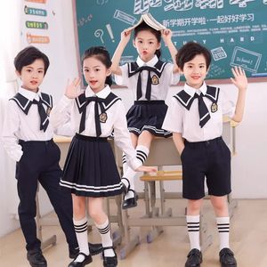 Asiiolo uniforme per bambini coro di classe uniforme di laurea in uniforme scolastica set di carri della scuola elementare Corea 240516