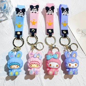 Şeker yay sevimli bebek figürü model pvc anahtar yüzük cinnamoroll heykel günü hediyeleri