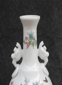 Antique porcelain pastel flower pattern amphora bottle flower arrangement decoration living room decoration crafts8237520