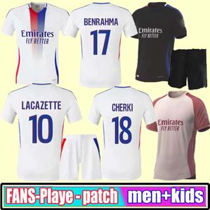 ファンプレーヤー24 25 Maillot Lyon Soccer Jerseys 2024 2025 Olympique Lyonnais ol Digital 3番目の4番目のシャツTraore Memphis Men Football Shirt Kids Kits Equipment Bruno G