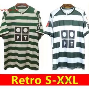 01 02 03 04 Lisboa Retro Soccer Jerseys Ronaldo Marius Niculae Joao Pinto 2001 2002 2003 2004 Lisbon Classic Vintage Football Tops Tops