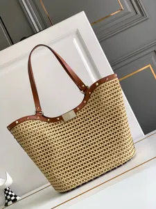 Bolsas de grife bolsa bolsa de praia bolsa de gola feminina bolsa de luxo saco de compras shop grama tecido vegetal cesta de estilo francês bolsa crossbody saco