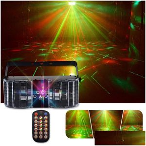 Laser Lighting Double Mirror Projector Special Effects Stage Lights Dmx Controller Led Mixed Flashing Rgb Colorf For Home Drop Deliver Dhwfk