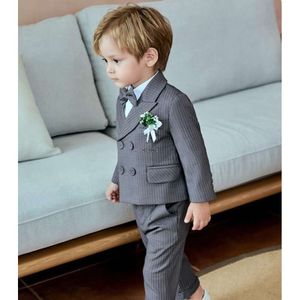 Little Boys Luxurious Photography Children Formal Wedding Dress Kids Performance Blazer Suit Baby Birthday Ceremony Costume