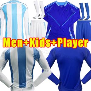 Long sleeve Argentina Soccer Jerseys fans Player Version 2024 2025 DI MARIA DYBALA Football Shirt AGUERO MARADONA MONTIEL MARTINEZ men home away kids child