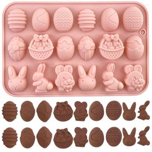 Baking Moulds 18-Cavity Easter Silicone Chocolate Mold Egg Shaped Mould Candy Jelly Cocoa Bombs Making Of Party Decoration