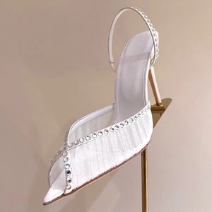 New chegam as mulheres de verão malha renda de salto alto sandálias de pista designer de marca peep toe estilo sexy strass decoração de designer feminino