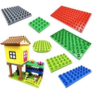 Andere Toys Classic große Bausteine und 64 -Punkte -Baustein -Substratzubehör transparent 32 Lochblockspielzeugkompatib
