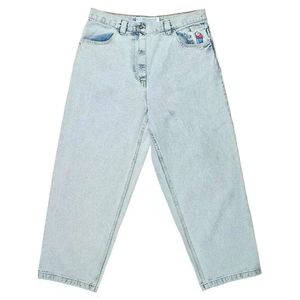 Мужские джинсы Дизайнер Ретро хип -хоп мультфильм Графическая уличная одежда джинсовая одежда