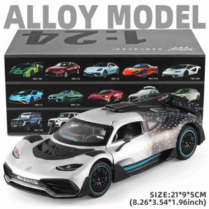 Diecast Model Cars 1 24 Scale Mercedes Benz One Сплав модельной модель автомобиля Реплика для любителей автомобилей Подробное мастерство премиум -класса Wx